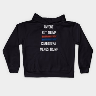 Voto Latino Hispanic Vote Anyone But Trump Shirt. Kids Hoodie